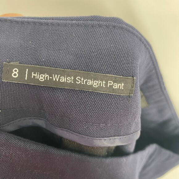 Talbots Pants Women’s 8 Navy High Waisted Straight Classic Career Professional - Picture 5 of 9